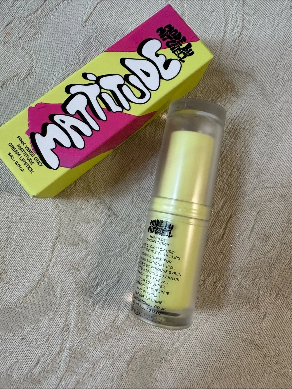 Made by Mitchell Mattitude Lipstick in Pink Vibes Only BNIB